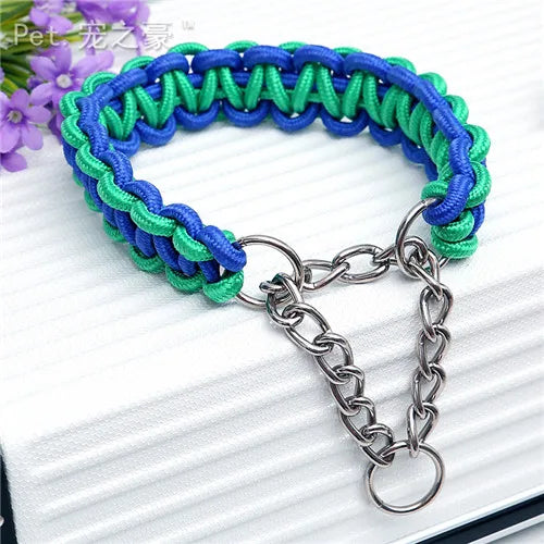 COLLIER + LAISSE "BLUE & GREEN ARMY"