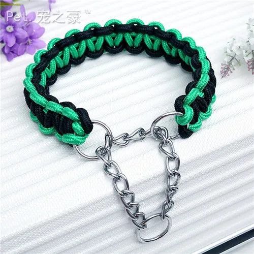 COLLIER + LAISSE "BLACK & GREEN ARMY"